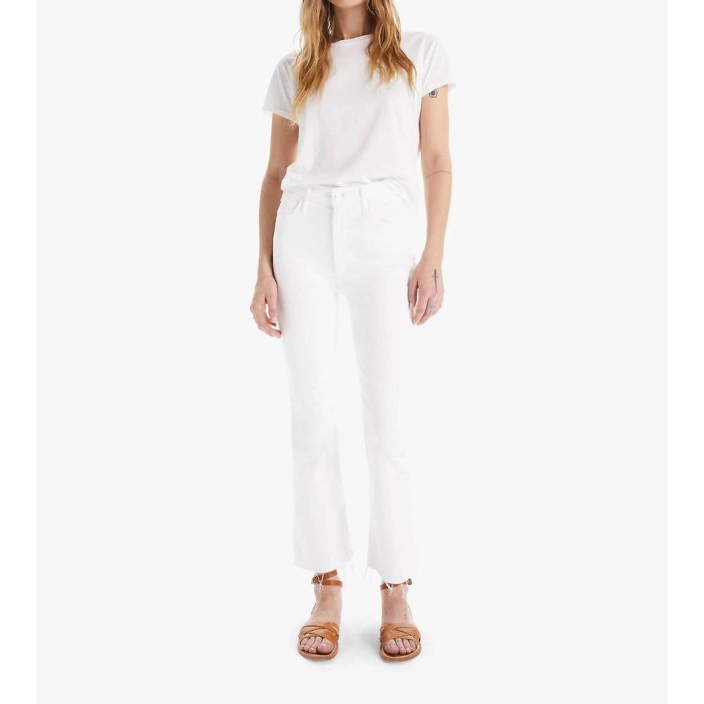 MOTHER hustler ankle fray jean in the fairest of them all